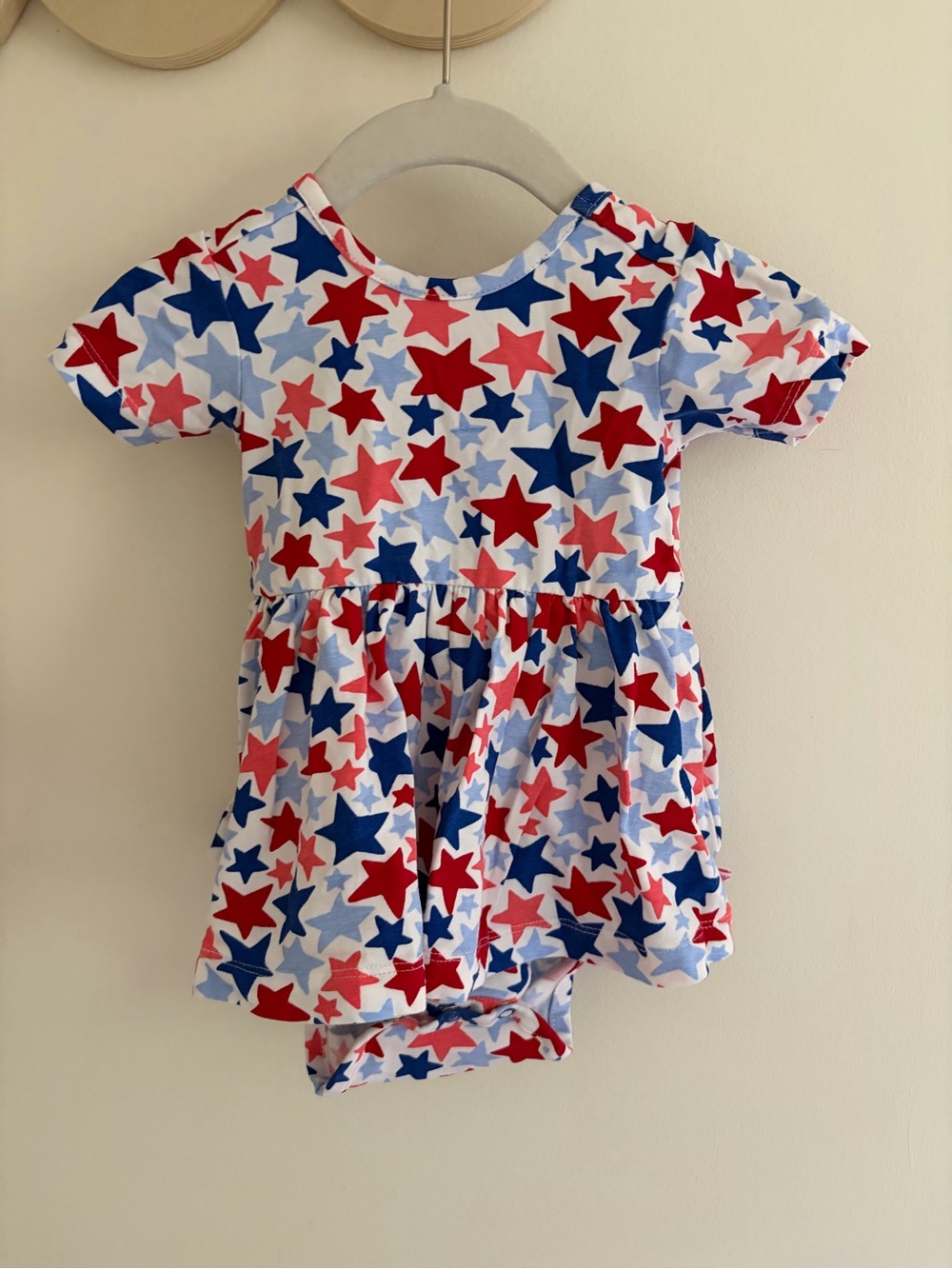 RuffleButts Pink Red Blue Star Print Bottoms